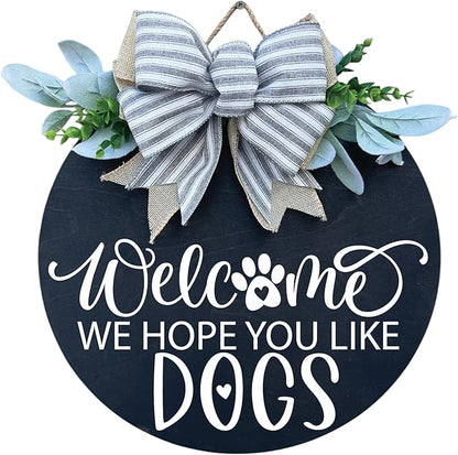 Wood front door sign Wood sign Home decor Welcome sign Sign by Unknown