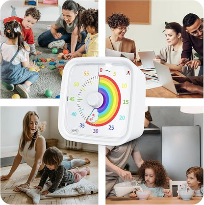 Yunbaoit Visual Timer with Protective Case, Rainbow Disk 60 Minute Countdown - Image 7