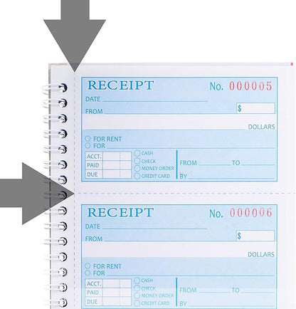 2 Packs Receipt Book with Carbon Copies, Money and Rent Receipt Book, 2-Part - Image 5