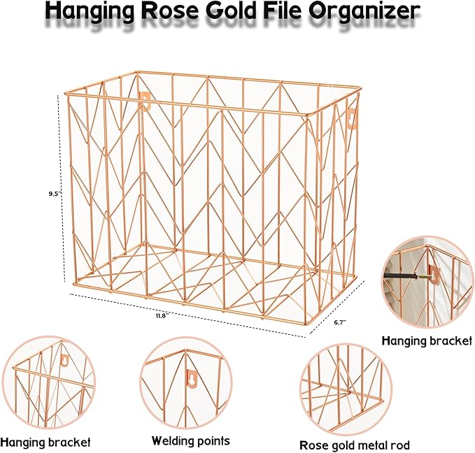 Fei Bi Hanging rose gold file organizer - Image 4
