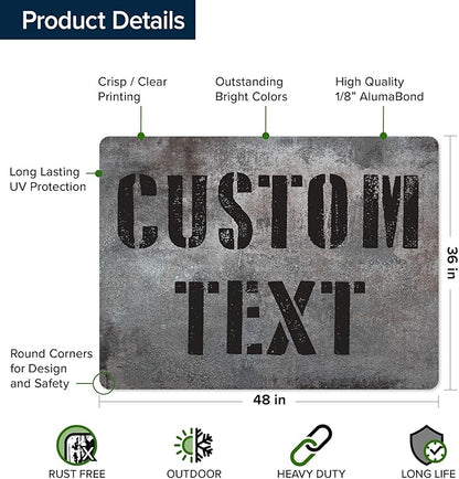 Custom Sign, Custom Street Sign, 11 Font Colors, 13 Font Styles, 4 Hole Options - Image 6