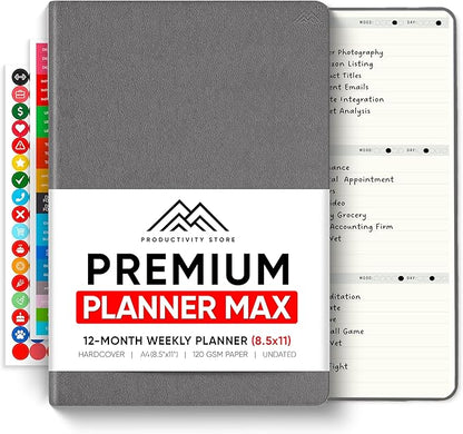 Undated, 2026 Planner, 8.5" x 11" by PRODUCTIVITYSTORE