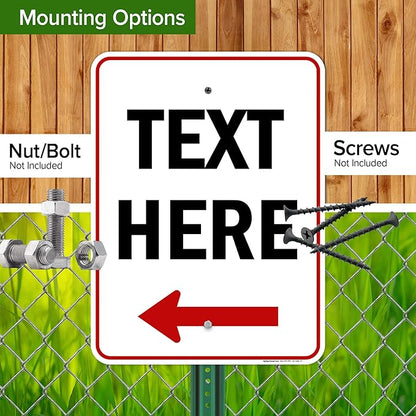 Custom Arrow, Custom Directional Sign, Left Arrow, 18x24 Inches, Rust Free .063 - Image 5
