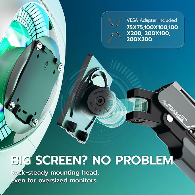 ARES WING Heavy Duty Ultrawide Monitor Arm - Image 6