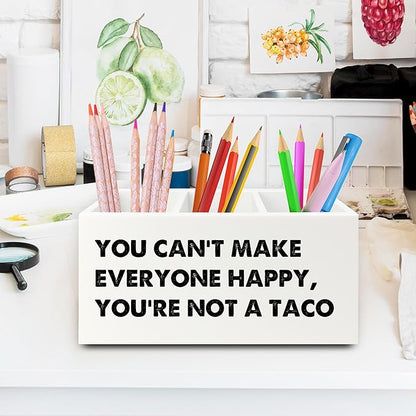 XPH Funny Taco Gifts Pen Pencil Holder Organizer - Image 2