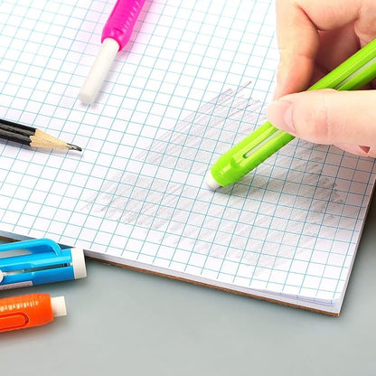 Retractable Mechanical Eraser Pen, Pen-Style Erasers Assorted Color, 4 Pack - Image 7