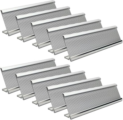 10 Pack 2" x 8" Aluminum Desk Name Plate Holder, Office Name Plate Holder by Unknown