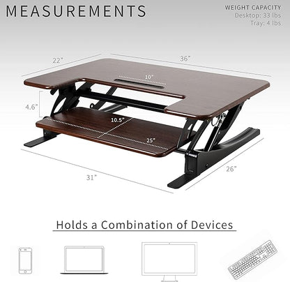 VIVO 36 inch Height Adjustable Stand Up Desk Converter, V Series, Quick Sit to - Image 4