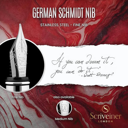 Scriveiner Deep Crimson Red Fountain Pen - Image 5
