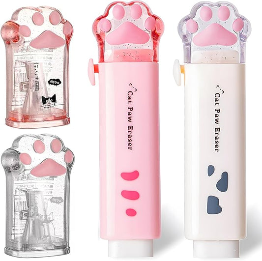 4Pcs Cat's Paw Cute Stationery Set, Cute School Supplies, Including 2 Cute by Unknown