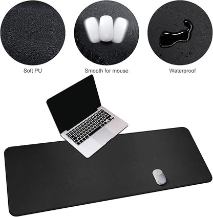 CENNBIE Leather Desk Mat, Extended Non-Slip Mouse Pad, Waterproof PU Leather - Image 4