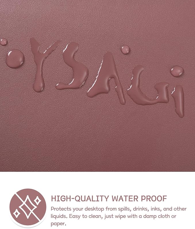 YSAGi Non-Slip Leather Desk Pad, Waterproof Laptop Computer Desk Keyboard Mat - Image 4