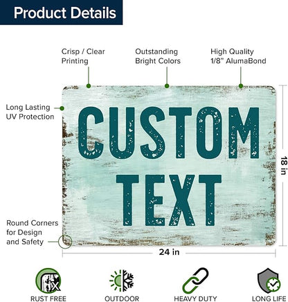 Custom Sign, Custom Street Sign, 11 Font Colors, 13 Font Styles, 4 Hole Options - Image 6
