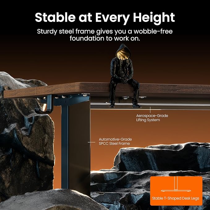 Ergear Height Adjustable Electric Standing Desk, 40 x 24 Inches Sit Stand up - Image 5