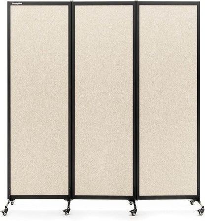 Upgrade Version Room Partition and Divider, Freestanding Rolling Dividers by StrongBird