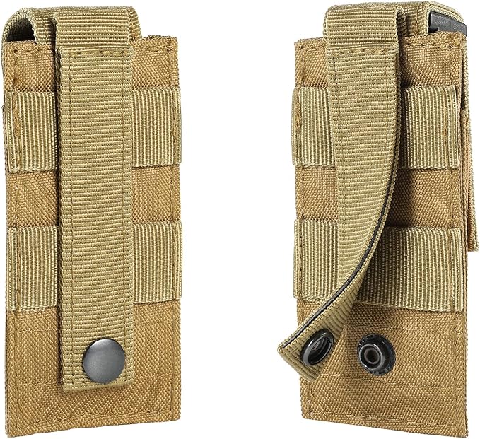 Tactical Single/Double Pistol Mag Pouch Outdoor Molle Open-Top Magazine Pouch - Image 3