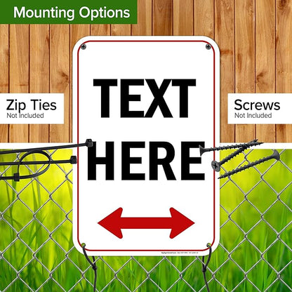 Custom Arrow, Custom Directional Sign, Two Way Arrow, 12x18 Inches, 55 mil - Image 5