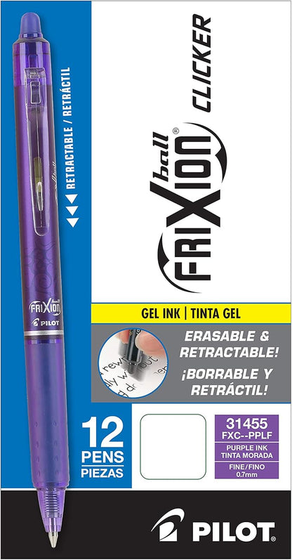 Pilot FriXion Clicker Erasable Gel Pens, Fine Point, Smooth Writing Pens - Image 2