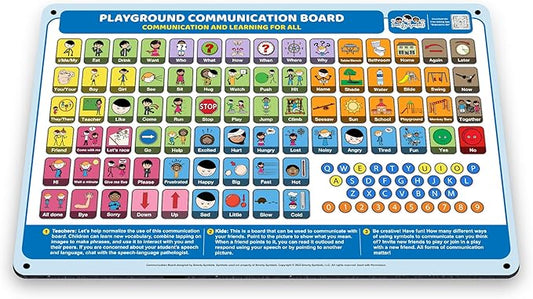 Weather-Proof Aluminum School Playground Communication Board by SmartySymbolsCommunication