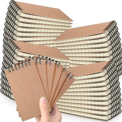 Tenceur 54 Pcs Mini Spiral Notebook 3" x 5" Top Bound Small Spiral Notepads by Tenceur