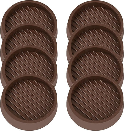 VOCOMO 3X3 Round Rubber Caster Cups, Non Slip Furniture Pads, Anti-Slip Gripper by VOCOMO