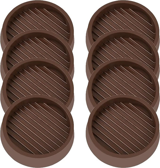 VOCOMO 3X3 Round Rubber Caster Cups, Non Slip Furniture Pads, Anti-Slip Gripper by VOCOMO