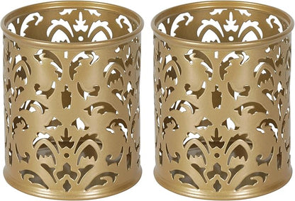 EasyPAG Gold Pen Holder for Desk, 2 Pack Round Pen Organizer, Brush Holder for by EasyPAG