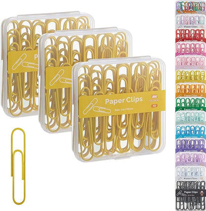 NEEWAY Colorful Large Paper Clips, 2 Inch Jumbo Paper Clips, 3 Pack of 50 by NEEWAY
