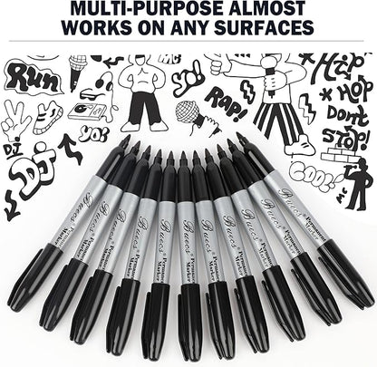 Buecs Permanent Markers, Fine Point, Waterproof & Smear Proof Markers, Quick - Image 6