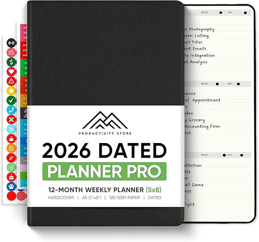 Dated, 2026 Planner, 5.8” x 8.3” by PRODUCTIVITYSTORE