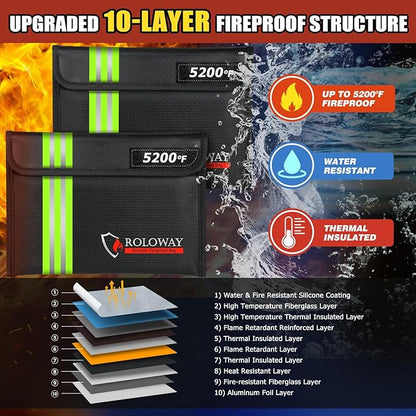 ROLOWAY Fireproof Bag 5200℉ Heat Insulated - Image 2