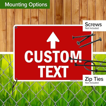 Custom Arrow, Custom Directional Sign, Up Arrow, 10x14 Inches, 55 mil thick HDPE - Image 5