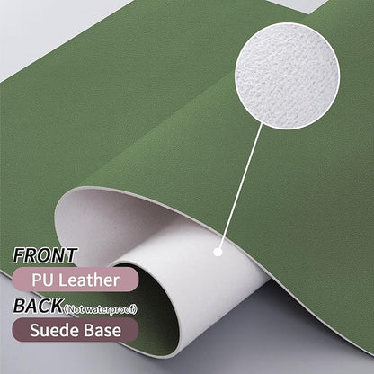 Bloss Olive Green Desk Mat 35.4" x 15.7", Desk Matt - Image 3