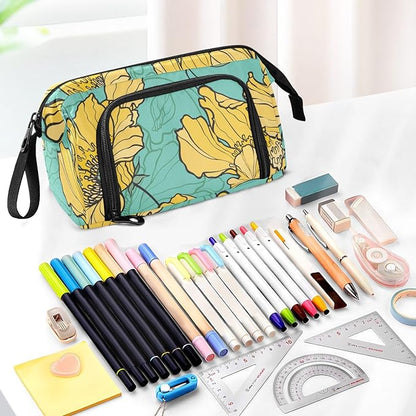 Bolaz Big Capacity Pencil Pen Case Pouch Bag School College Office Organizer - Image 5