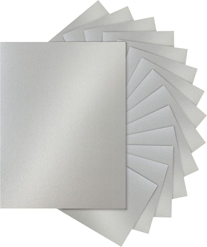 Silunkia 28 Sheets Shimmer Silver Cardstock 8.5 x 11 Metallic Paper, by Silunkia