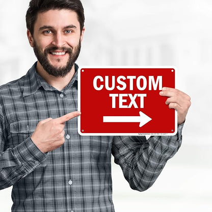 Custom Arrow, Custom Directional Sign, Right Arrow, 7x10 Inches, Rust Free .040 - Image 2