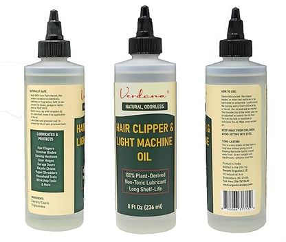 Verdana Hair Clipper & Trimmer Oil – 8 Fl Oz – Plant-Derived Light Machine Oil - Image 2