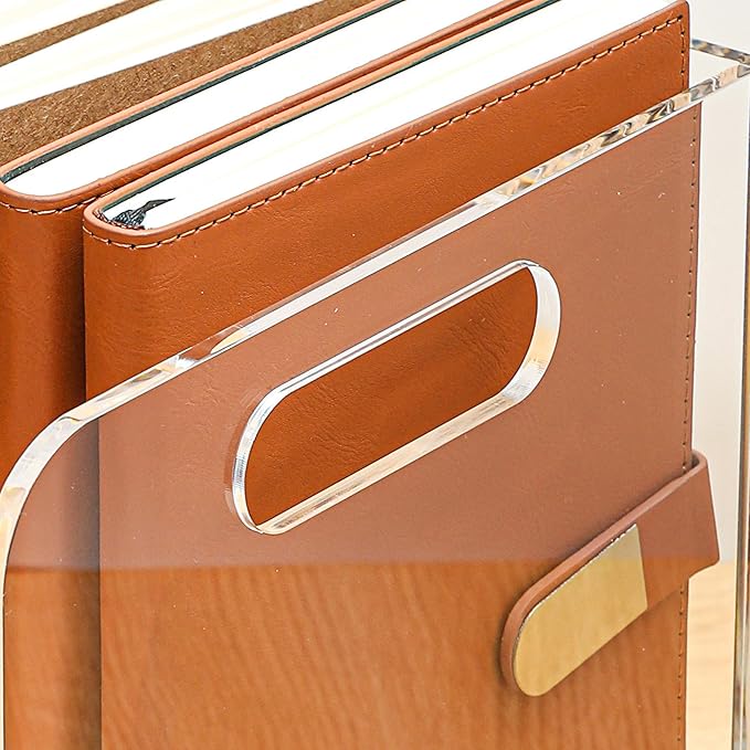 AIDIMOO Acrylic Magazine File Holder, 5 Vertical Compartments Desk Document - Image 8