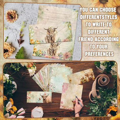 TaoBary 160 Pcs Stationery Paper Set 50 Double Sided Stationery Papers - Image 6