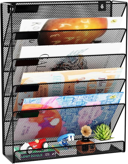 GDINDINFAN Wall File Organizer Holder Mesh Hanging Paper Document Holder by GDINDINFAN