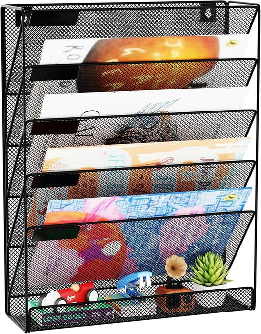 GDINDINFAN Wall File Organizer Holder Mesh Hanging Paper Document Holder by GDINDINFAN