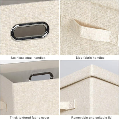 Graciadeco Large 17" 36 Quart Collapsible Stackable Storage Bins - Image 7