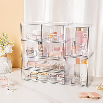 Vtopmart Stackable Storage Drawers Set of 3, Beauty Supplies, Pantry - Image 7