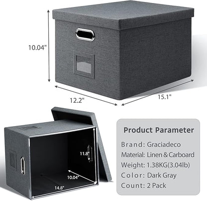 File Organizer, Collapsible Storage Filling Box - Image 2