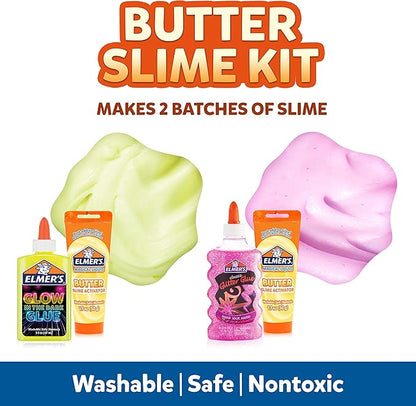 Elmer’s Butter Slime Kit, Includes Glow in the Dark Glue, Glitter Glue - Image 3