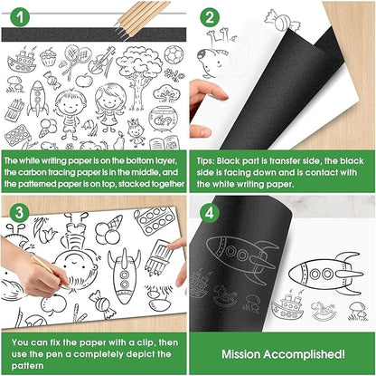 psler 100 Sheets Carbon Paper Sheets, Carbon Transfer Paper - Image 4