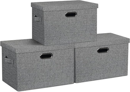 Graciadeco Large 17" 36 Quart Collapsible Stackable Storage Bins by GraciadecoStorage