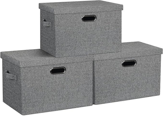 Graciadeco Large 17" 36 Quart Collapsible Stackable Storage Bins by GraciadecoStorage