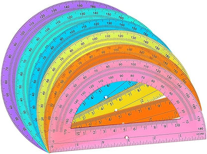 Zonon 500 Pieces Protractors Bulk Plastic 180 Degrees 6 Inch Translucent - Image 8