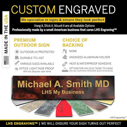 Personalized Name Plate with Choice of Mounting Holders - Image 2